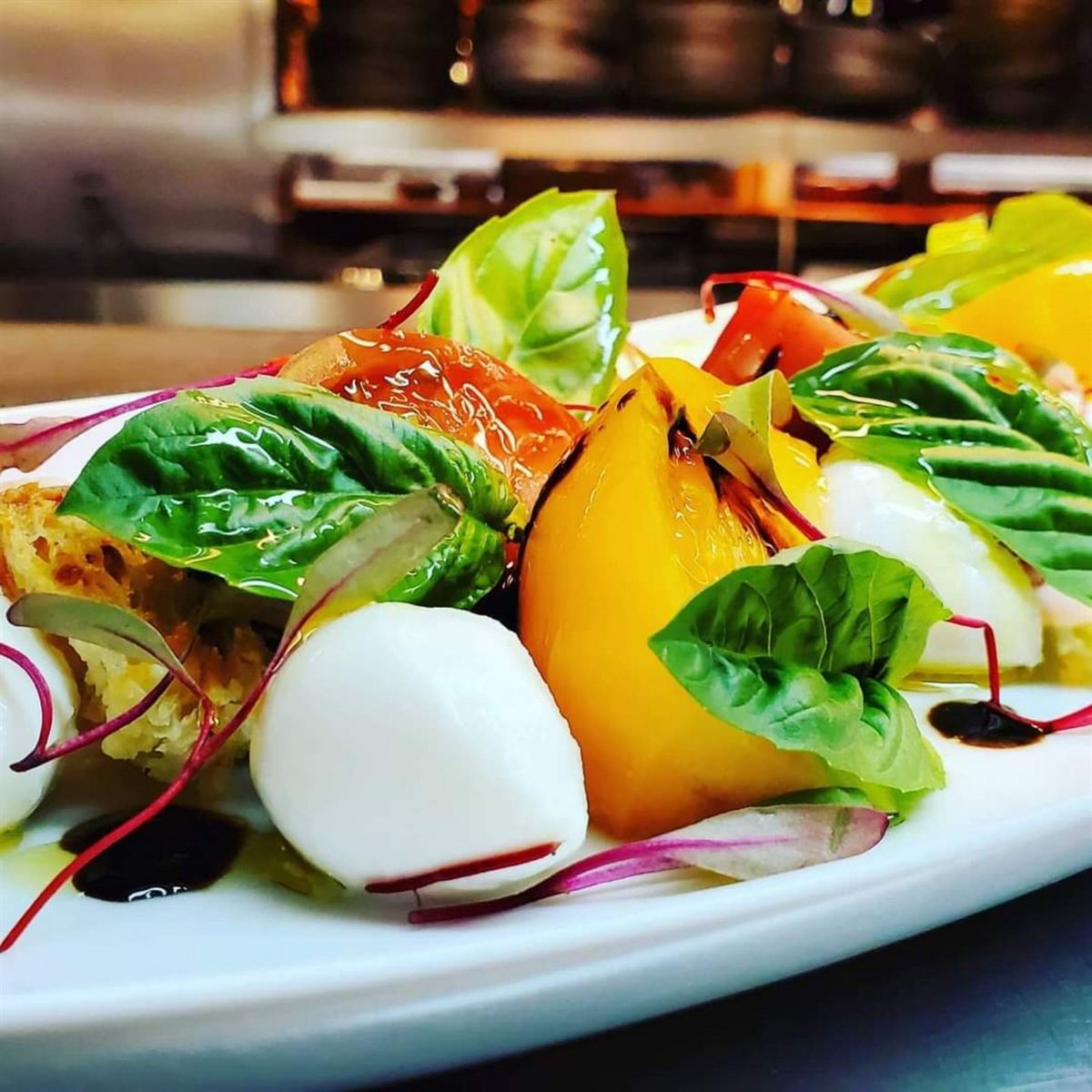 Composed plated course by Chef Oscar Sanchez